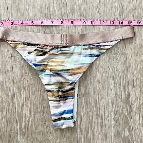 JYORK The Label Jonny Velvet Solana Multicolor Print Bikini Swim Bottom Large - Picture 6 of 9